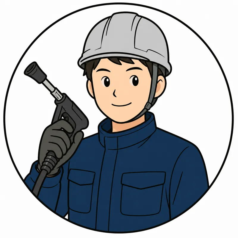 ヘルメットを着けた作業員のイラスト