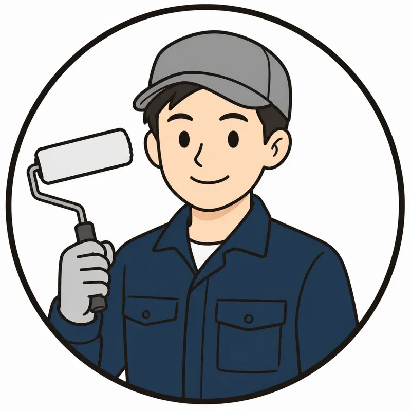 帽子をかぶった作業員のイラスト